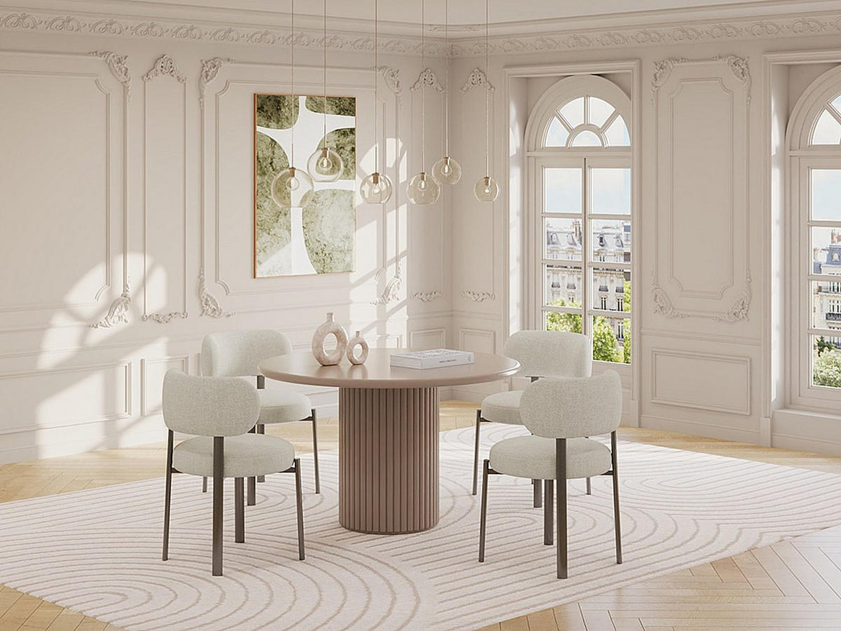 TISCH ohne Ausziehfunktion - 4 -Sitzer - MDF - braun, taupe - TAMARZO - Braun, Holz (120/120/76cm) - Vente-Unique