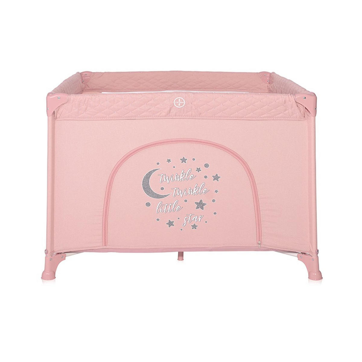 REISEBETT Sunny pink seitliche Öffnung, Matratze, Tragetasche - Pink, Metall (95/95cm) - Lorelli