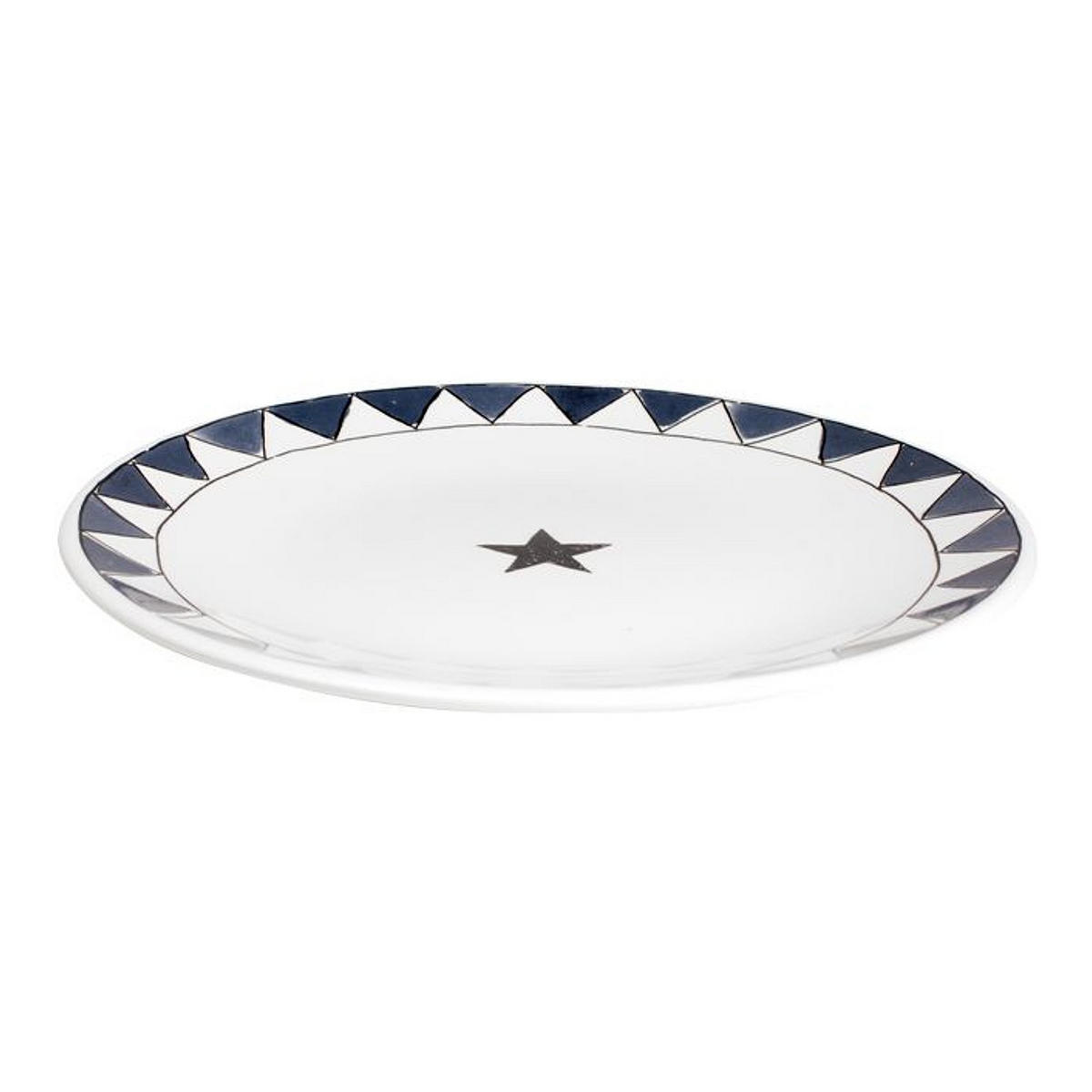 FRÜHSTÜCKSTELLER Noir Stern in Schwarz - 22cm - Schwarz, Keramik (21.8/21.8/2.5cm) - Blond Amsterdam