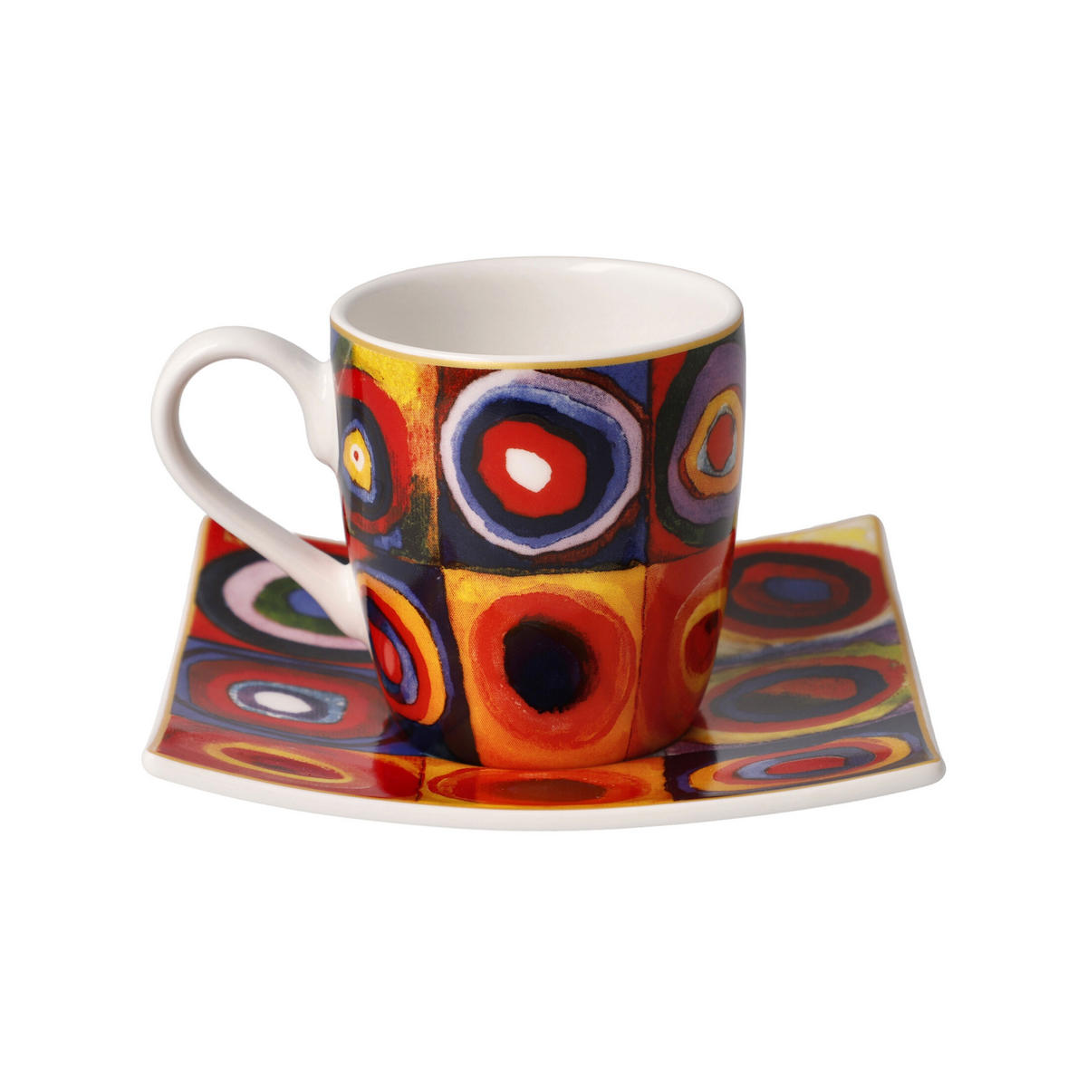 ESPRESSOTASSE Wassily Kandinsky - Quadrate, Fine Bone China, Bunt, 0.1 L - Multicolor, Keramik (0.1L) - Goebel