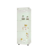 GLASVITRINE Standvitrine in Weiß, mit 3 Böden und LED aus ESG - Weiß, Glas (36.5/125/42.5cm)