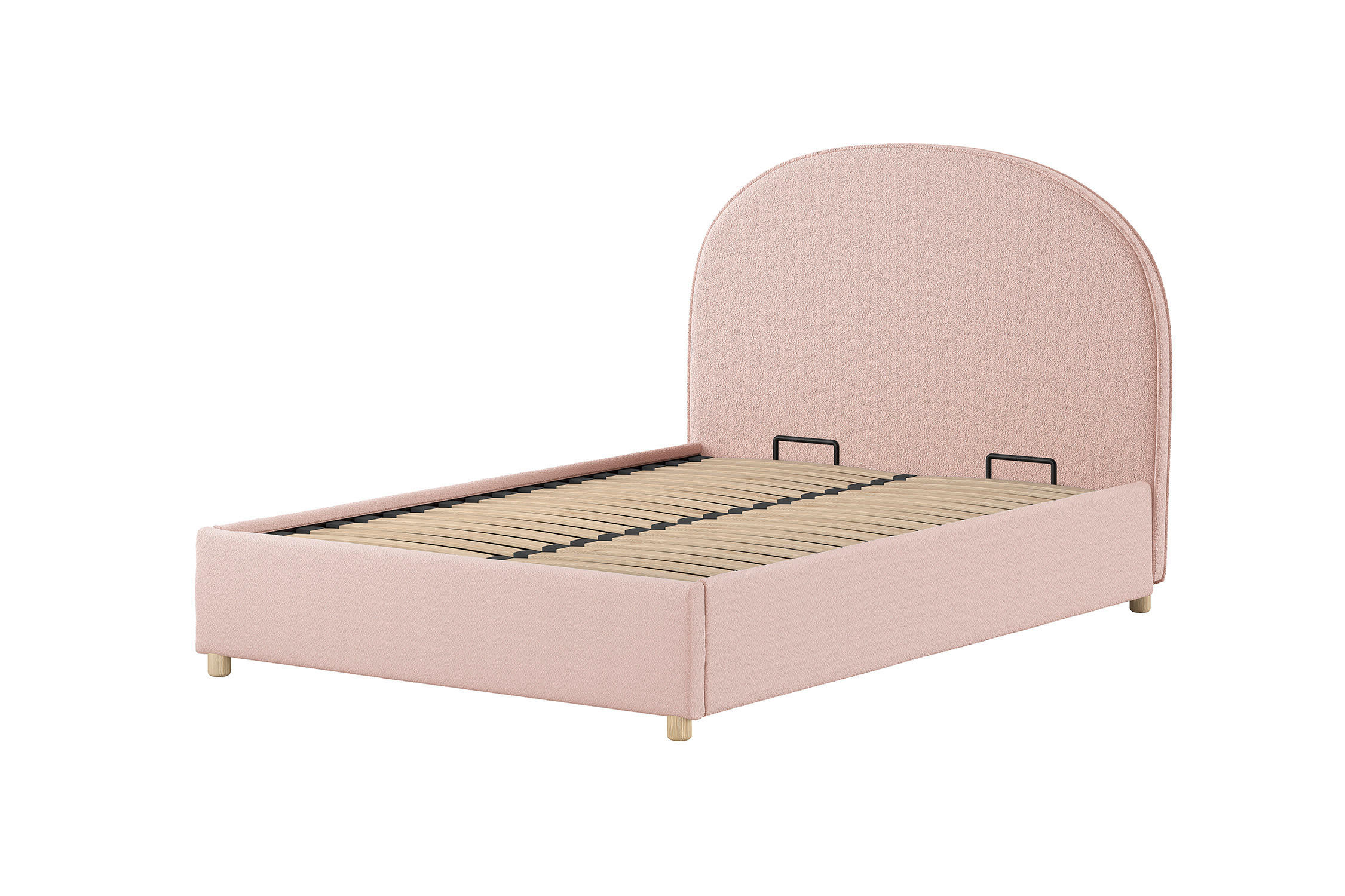 BETTGESTELL MOON Rosa 148x214x115 cm - Pink, Holz - FURNLUX