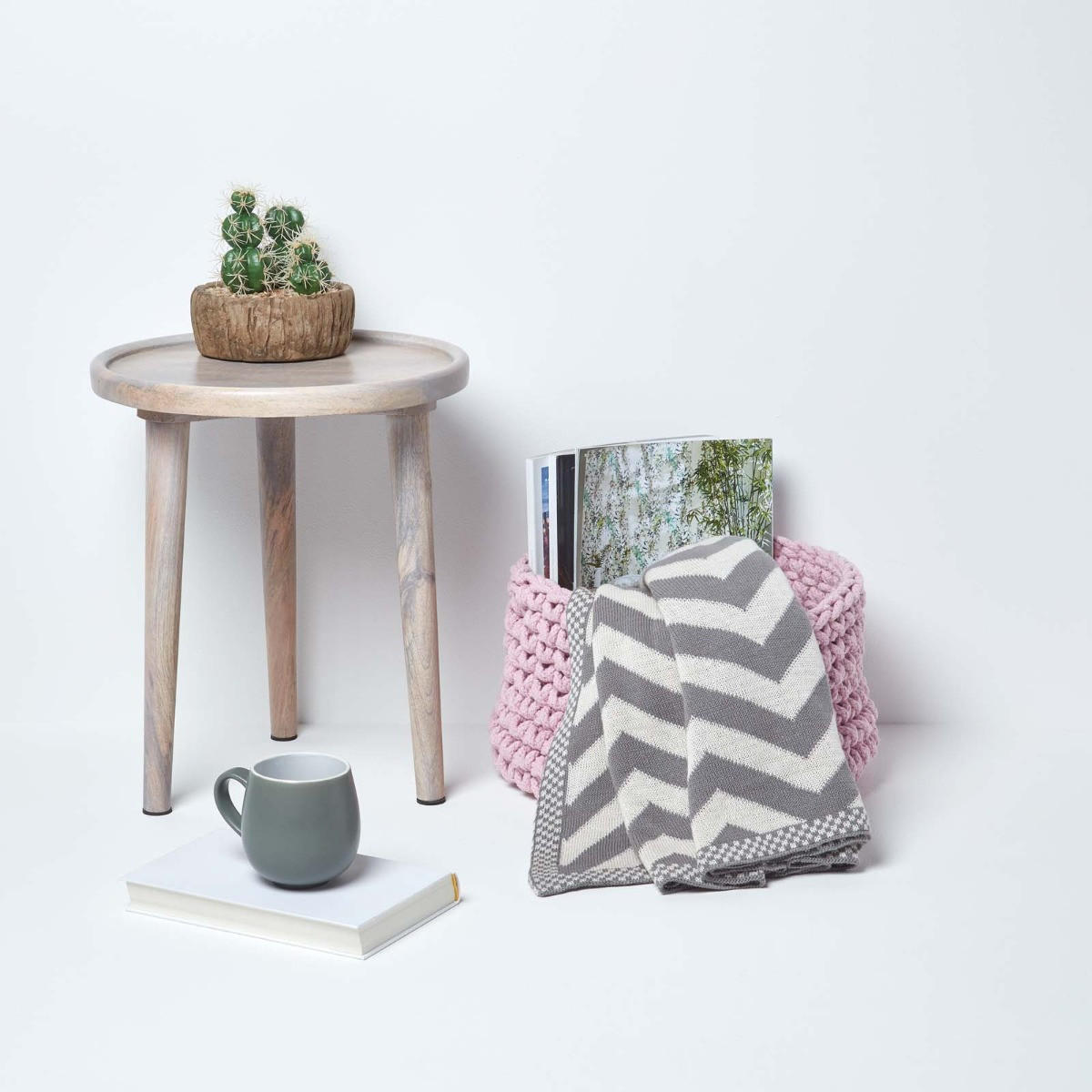 AUFBEWAHRUNGSKORB Baumwolle 37/21 cm - Rosa, Textil (37/37/21cm) - Homescapes