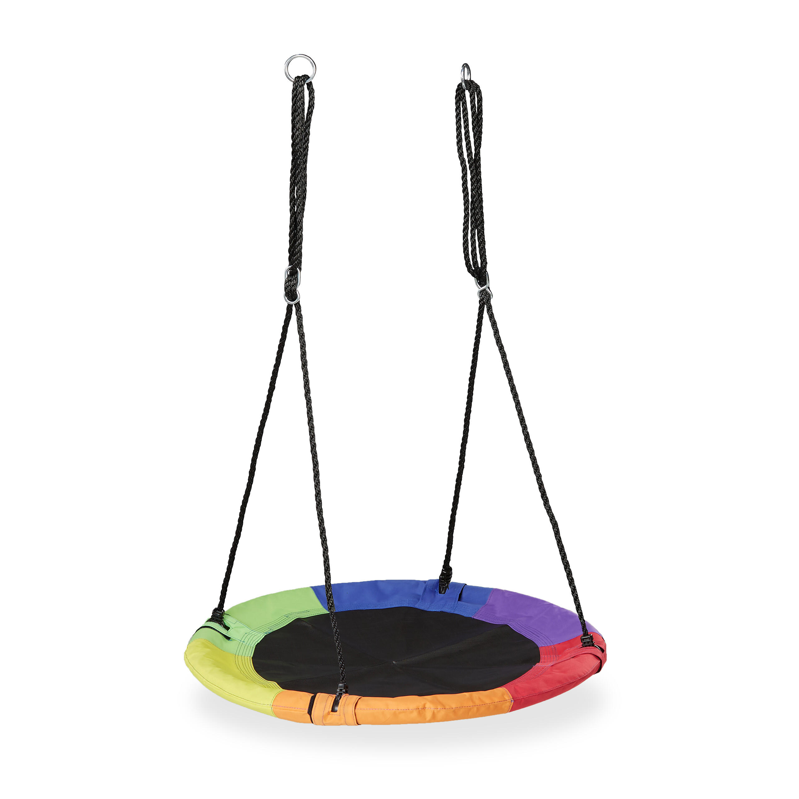 HOUPAČKA černá barevná hnízdová 100 cm - různobarevná, kov/textil (100/168/100cm) - Relaxdays