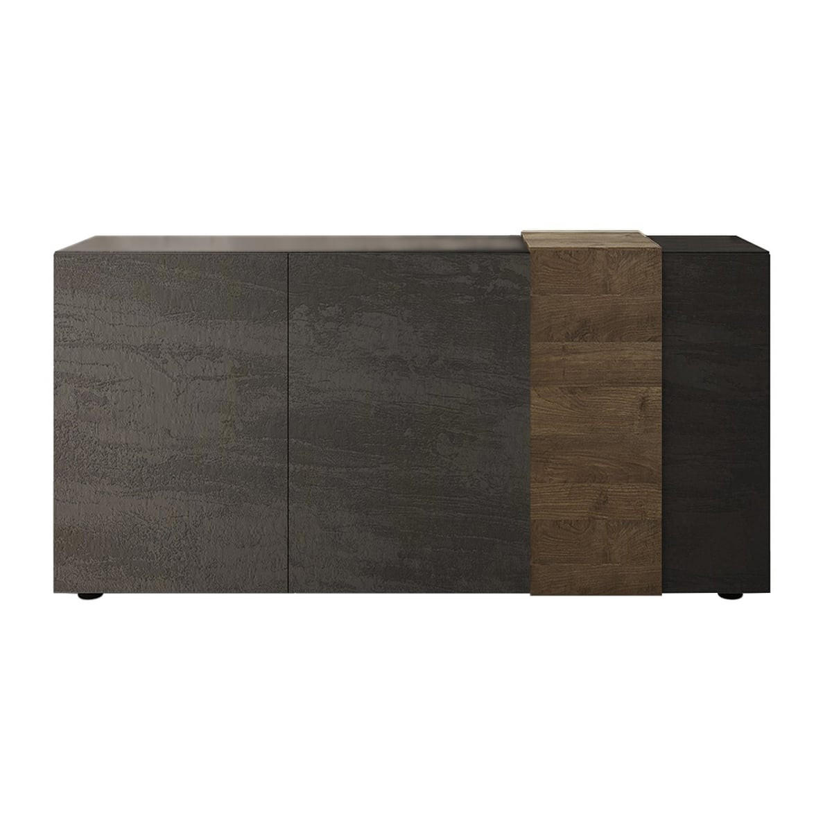 SIDEBOARD 3 Türen Pluton - L181 cm - Nussbaumfarben, Holzwerkstoff (44/84/181cm) - Calicosy