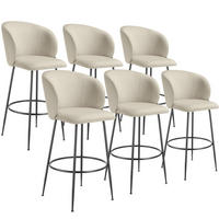 BARSTUHL Luana,51 x 60 x 106 cm, Belastbarkeit 120 kg,creme/schwarz - Creme/Schwarz, Kunststoff (51/106/60cm) - tectake