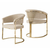 ARMLEHNENSTUHL MOUNIR - Beige/Goldfarben, Textil (65/80/53cm) - Lookway