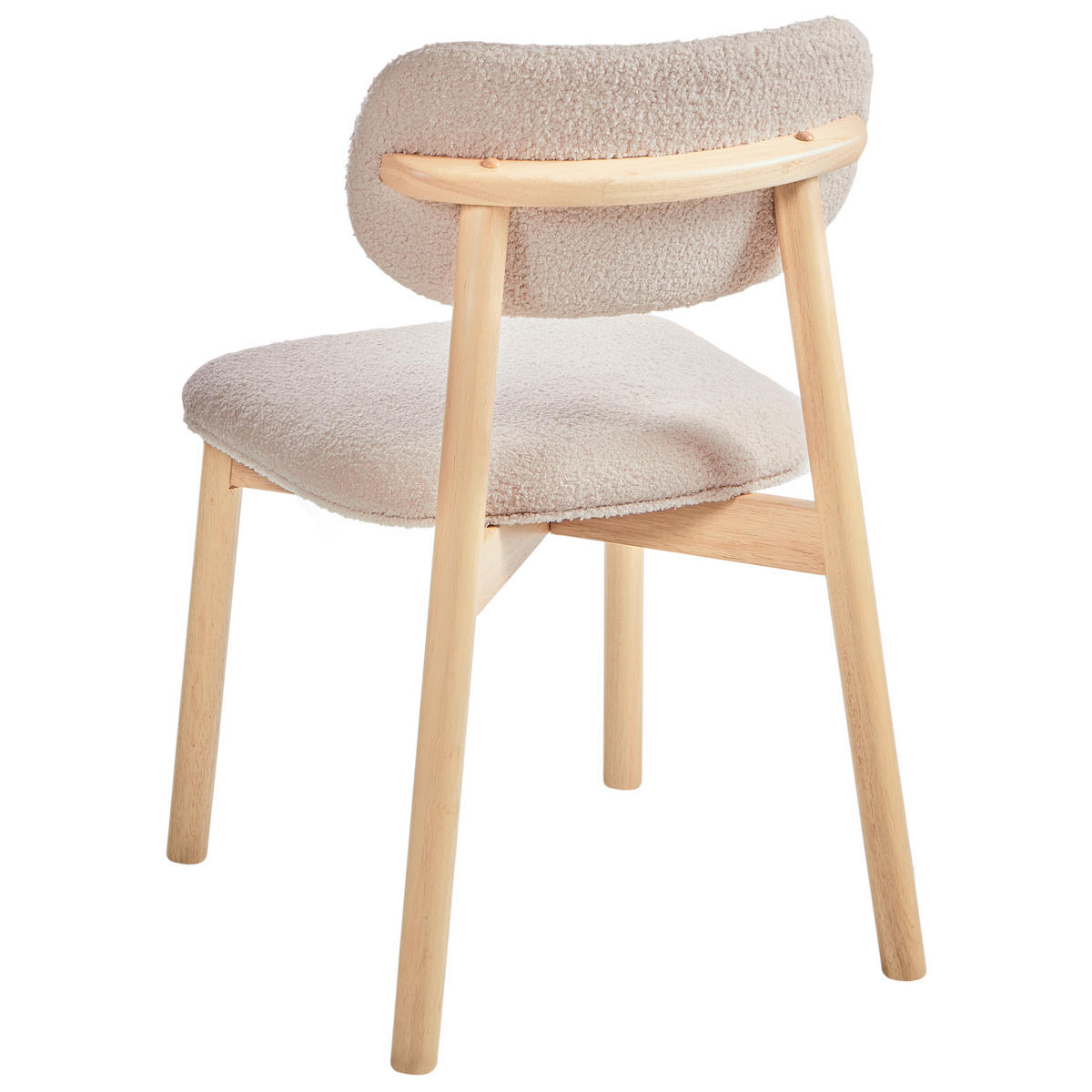 ESSZIMMERSTUHL 2er-Set Hellbraun Mills - Hellbraun/Beige, Textil (48/80/58cm) - Beliani