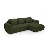 ECKSOFA Caria Mit Schlaffunktion - Grün, Holzwerkstoff/Textil (304/190cm) - Fun Möbel