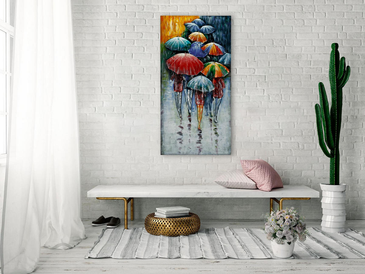 METALLBILD Bunt 50/100 cm - Multicolor, Metall (3.5/100cm) - KUNSTLOFT