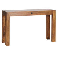 KONSOLENTISCH Akazienholz Schublade Landhausstil NAKO, Braun 120x40x70 cm - Braun, Holz/Metall (40/120/70cm) - KADIMA DESIGN