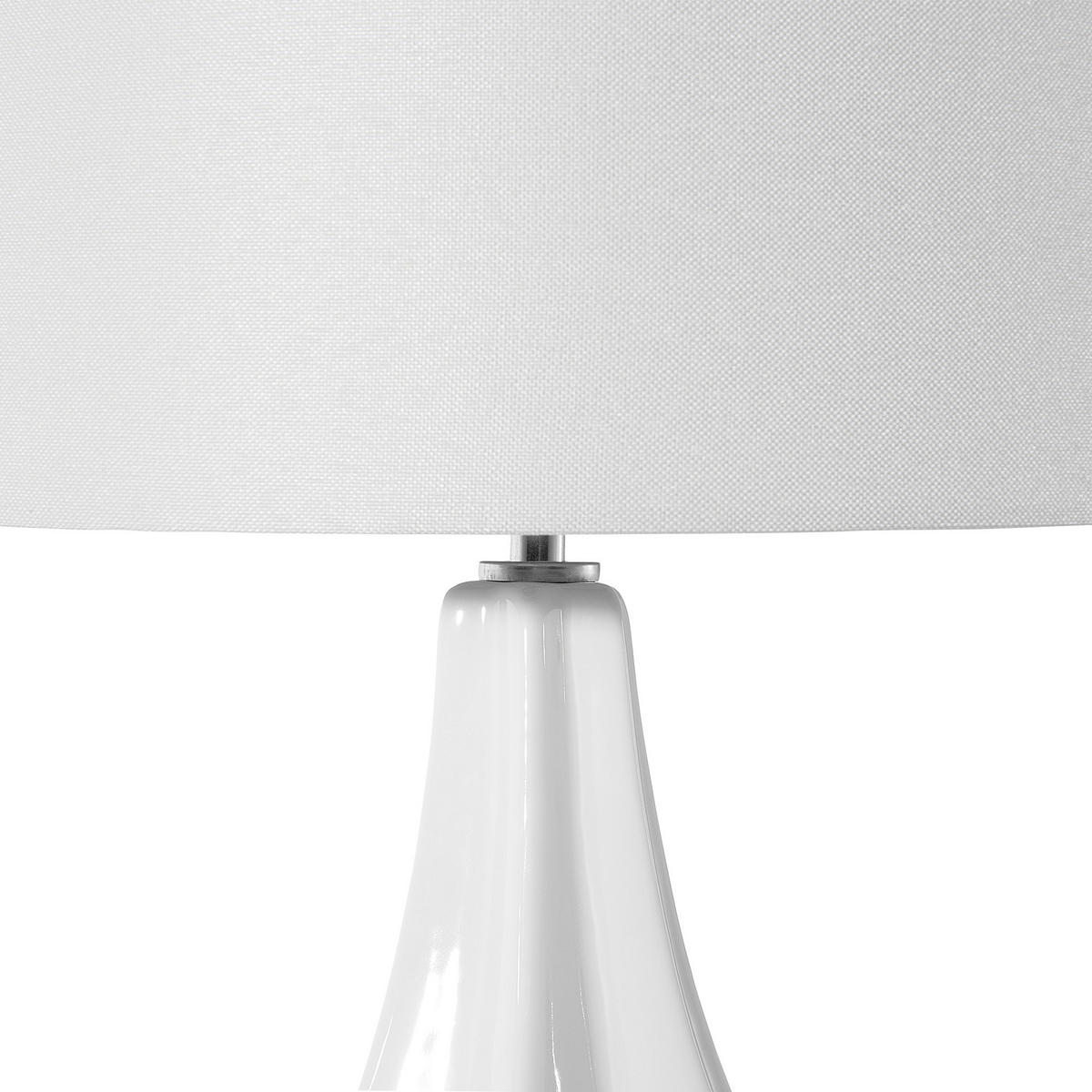 TISCHLAMPE Santee 32/32/60 cm - Weiß, Keramik (32/32/60cm) - Beliani