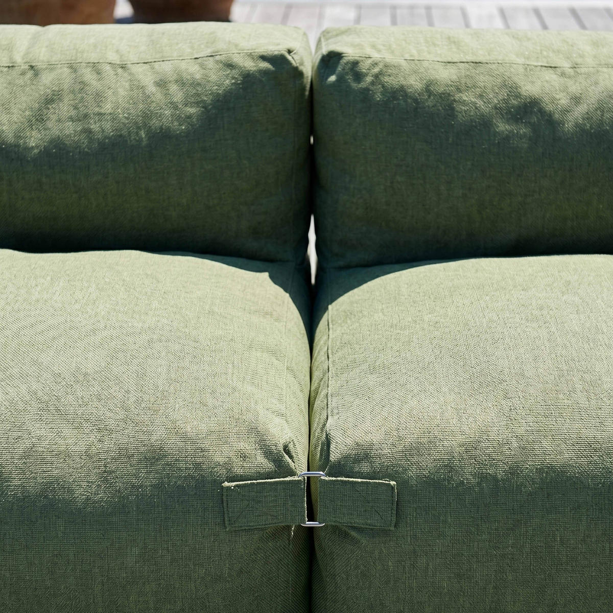 GARTENSOFA mit 2 Sitzplätzen, Kaktusgrünen - Grün, Textil - Oviala