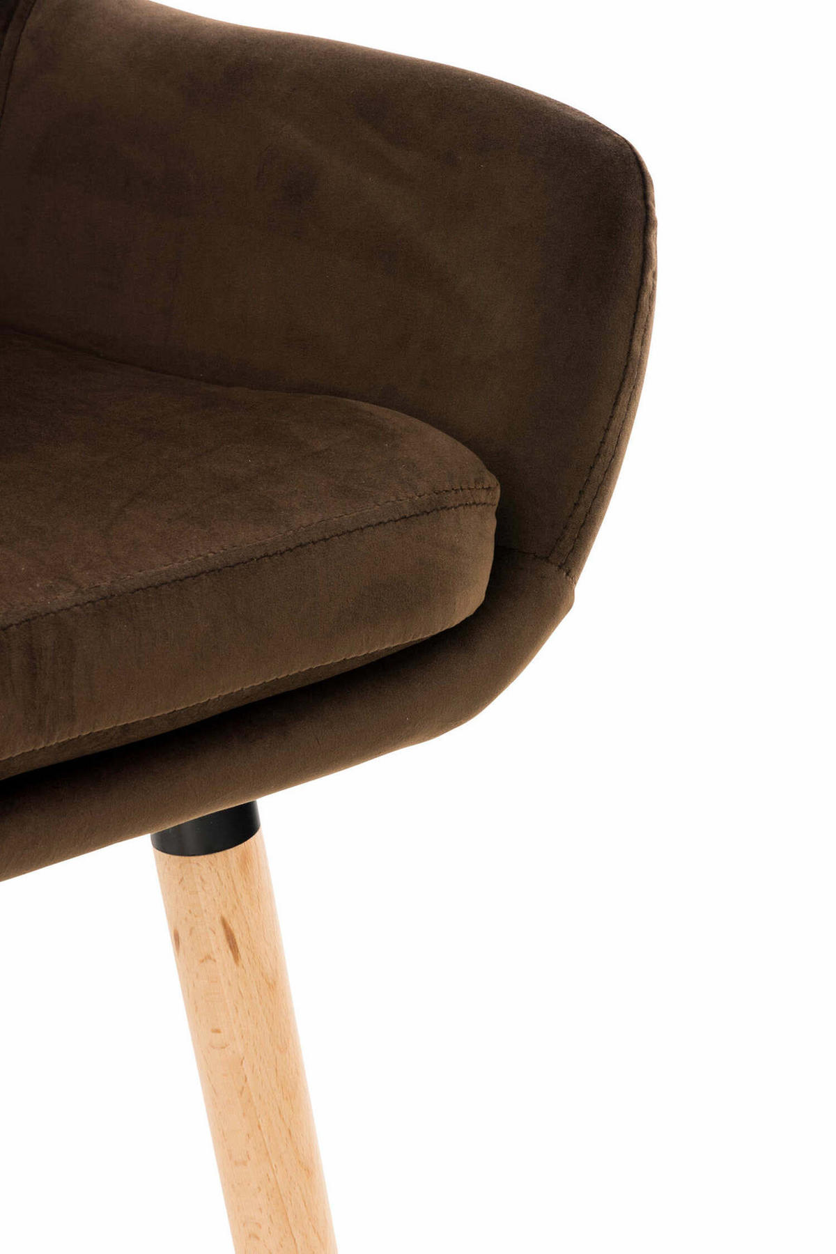 BARHOCKER Grande, Gestell Holz, Samt Braun - Braun, Holz/Textil (55/99/46cm) - TPFLiving
