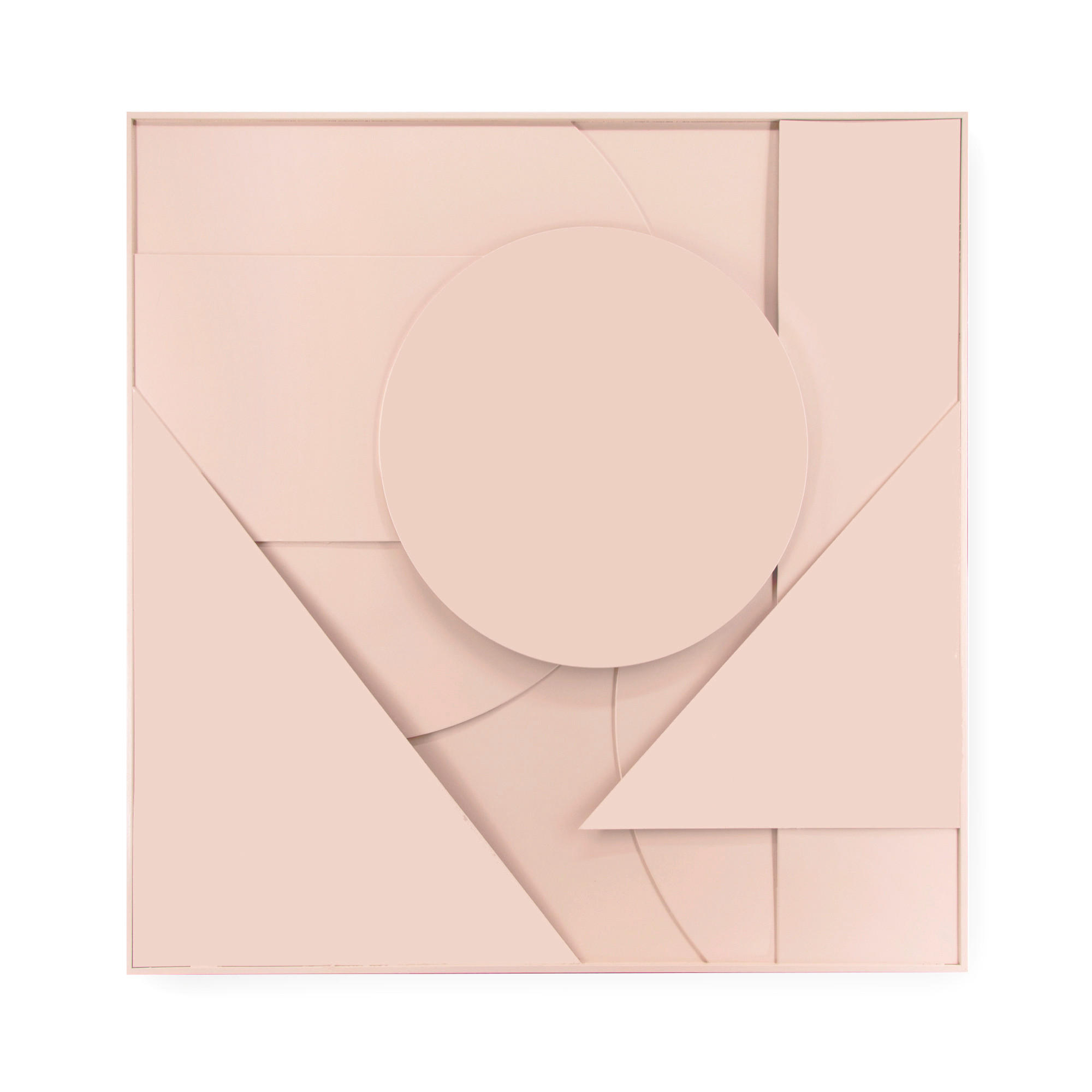 Art for the Home 3D-Reliefbild Pink, Altrosa 80x80 cm