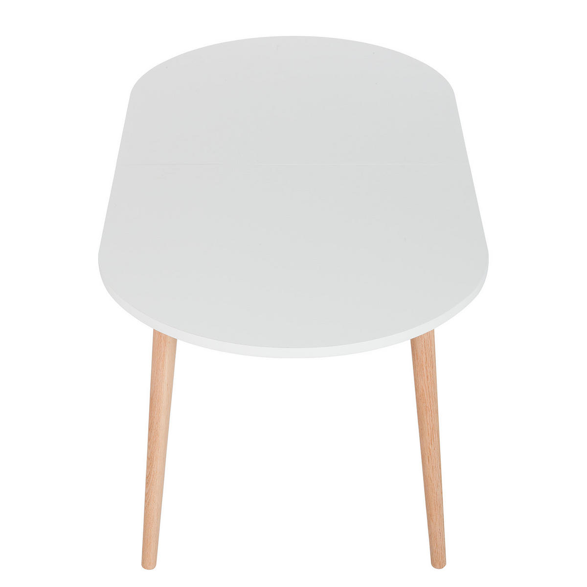 ESSTISCH oval - Eiche teilmassiv - Weiß, Holzwerkstoff (90/170/76cm) - home24