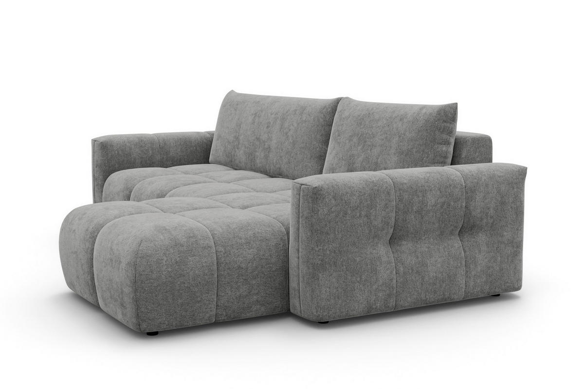 ECKSOFA VERONA 4-Sitzer rechts, Grau - Schwarz/Grau, Holz/Textil (266/173cm) - Courtois Laville