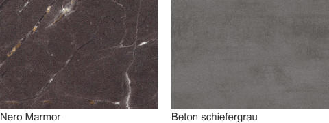 Ewe Küchen Vida Arbeitsplatten Nero Marmor Beton Steingrau