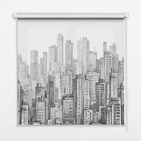 VERDUNKELUNGSROLLO 130x140 cm Stadt - Schwarz, Textil (130/140cm) - TULUP