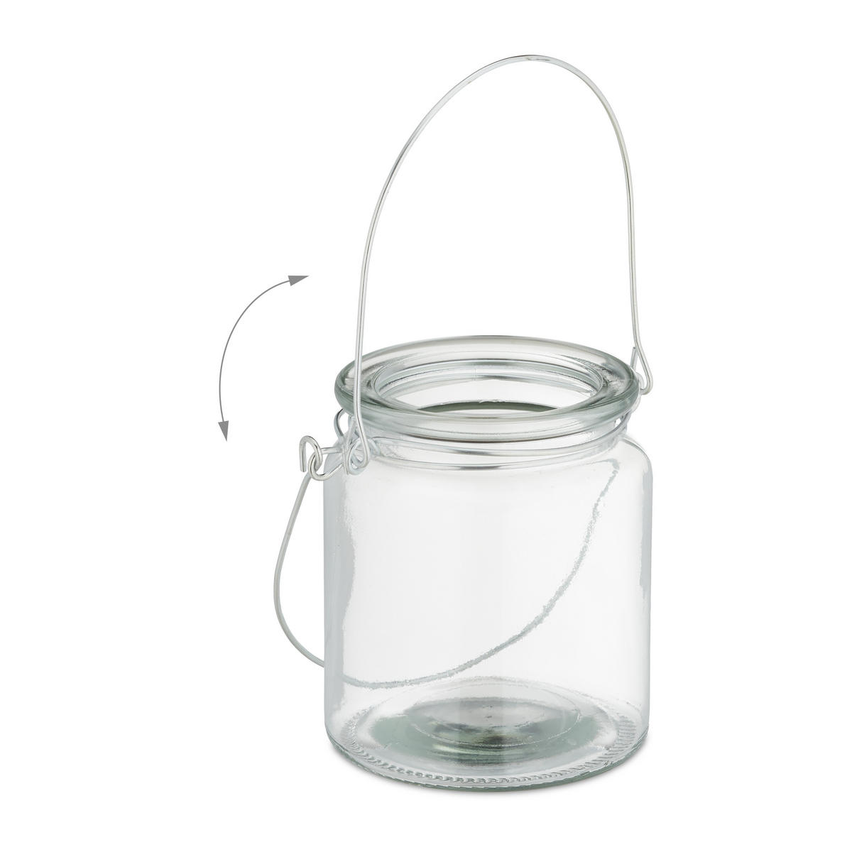 12xWINDLICHT - Transparent, Glas/Metall (8/9.5/8cm) - Relaxdays