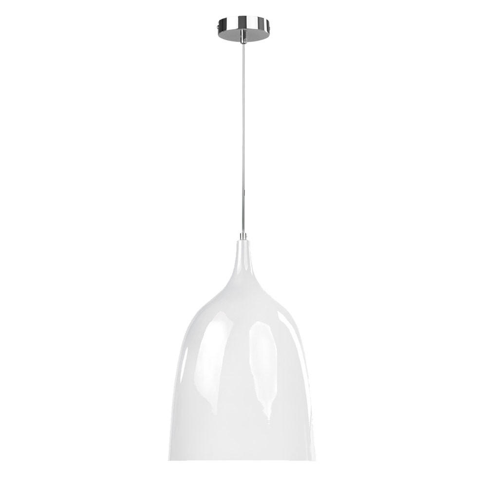 HÄNGELEUCHTE JOE Weiß Silber - Weiß, Metall (27/27/110cm)