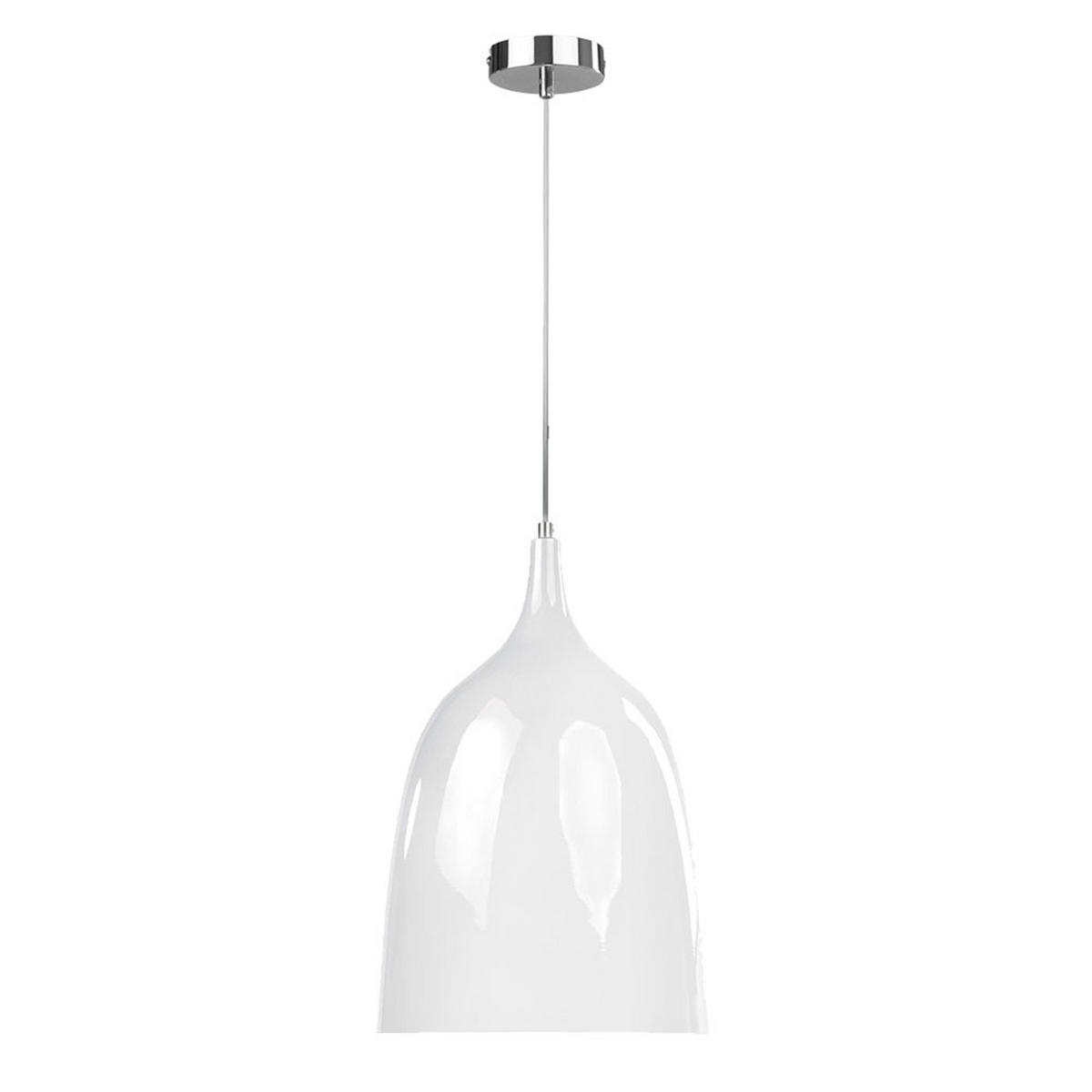 HÄNGELEUCHTE JOE Weiß Silber - Weiß, Metall (27/27/110cm)