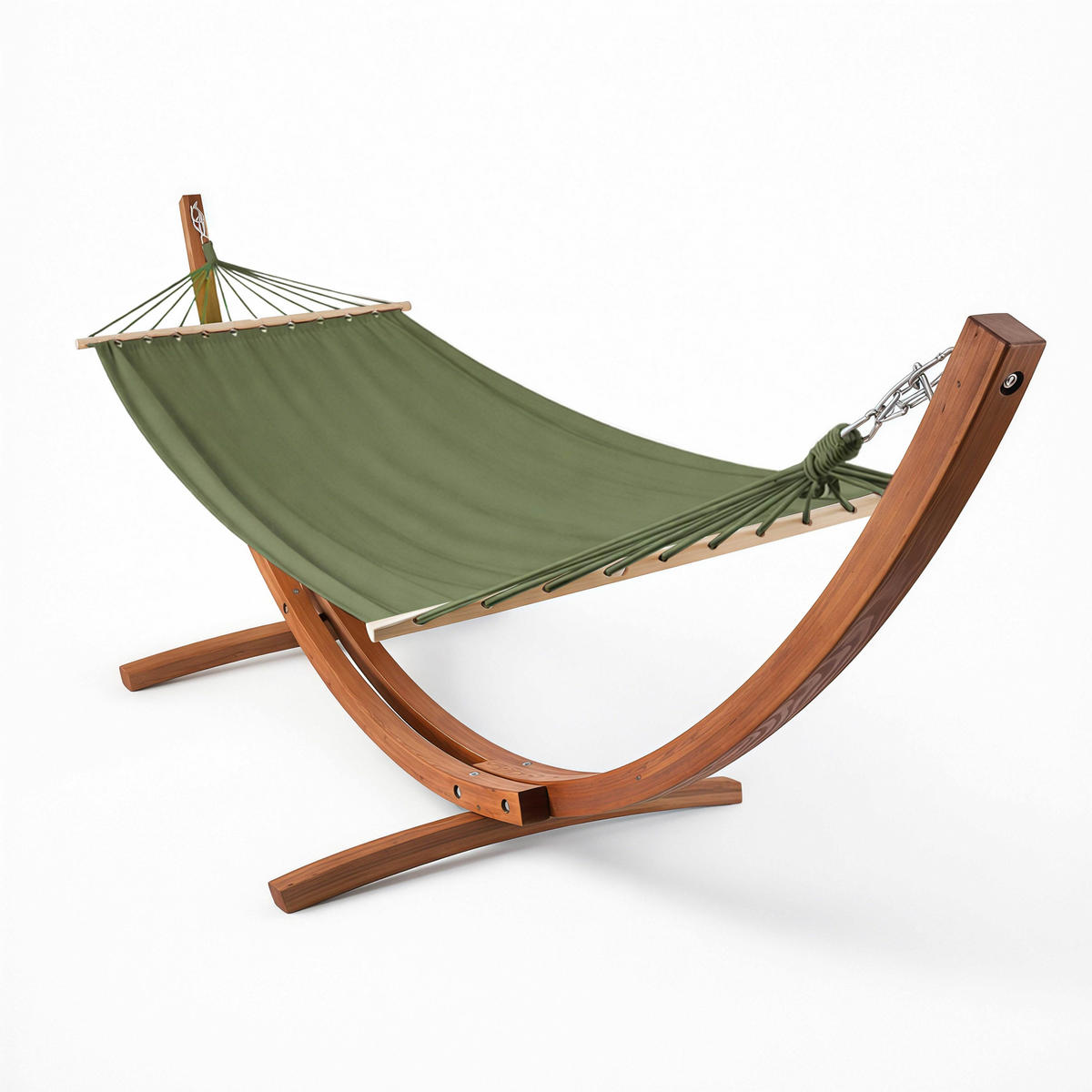 HÄNGEMATTE, Grün - Grün, Holz (110/110/300cm) - Oviala