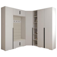 GARDEROBEN-SET 236,7/231,7/47 - Beige/Schwarz, Holz/Kunststoff (181.7/236.7/47cm) - Abiks Möbel