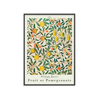 POSTER mit Rahmen William Morris - Pomegranate - Multicolor/Schwarz, Holz/Papier (70/100cm) - Poster&Frame