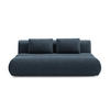 BETTSOFA ATOMO Blau Chenille-Stoff mit Schlaffunktion - Blau, Holz (217/82/134cm) - MASSENO