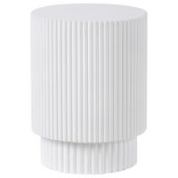 BEISTELLTISCH Beton weiß rund 35 cm Biccari - Weiß, Stein (35/35/45cm) - Beliani