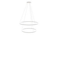 LED-HÄNGELAMPE 2er Ring Weiß Ø 100 | 80cm - Weiß, Metall (1.3/100/3.3cm) - s.luce