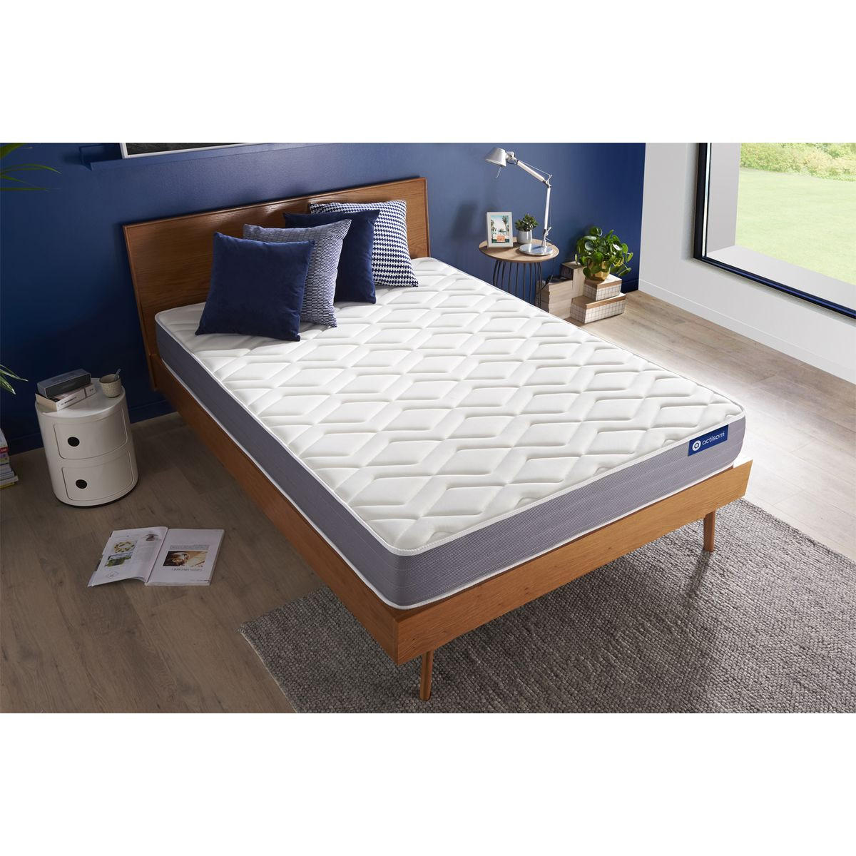 MATRATZE Actiflex dream Taschenfederkern und Memory-Schaum 100 x 210 cm h1 - Weiß, Textil (100/210cm) - ACTISOM