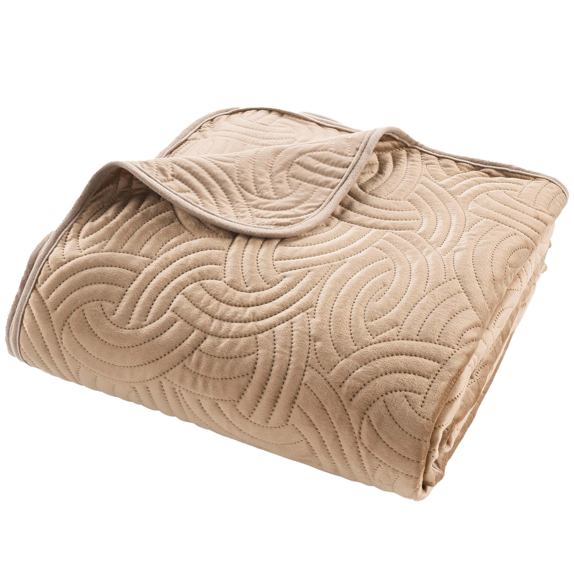 BETTÜBERWURF mit 2 Kissenbezügen 220/240 cm - Beige, Textil (240/220cm) - Douceur d´intérieur