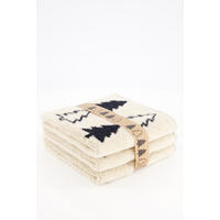 SEIFTÜCHER CHRISTMAS EDITION TANNENBÄUME 794 NATUR-SCHWARZ - 39 - Beige/Schwarz, Textil (30/30cm) - Cawoe