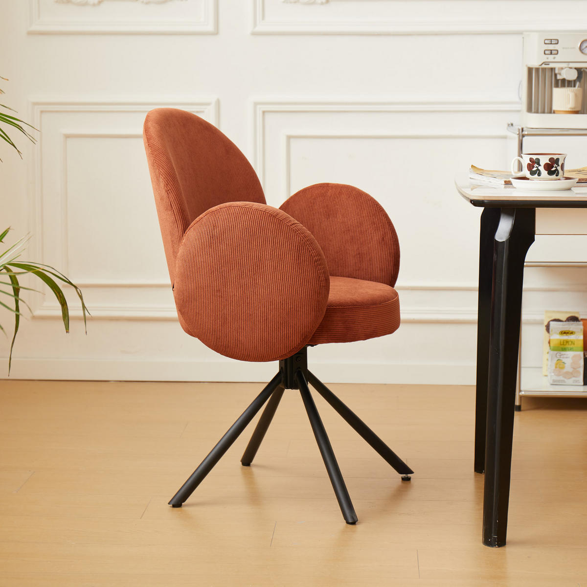 STUHL 2er-Set Kord Terracotta - Rot, Holz (65/89/60cm) - Nordlys