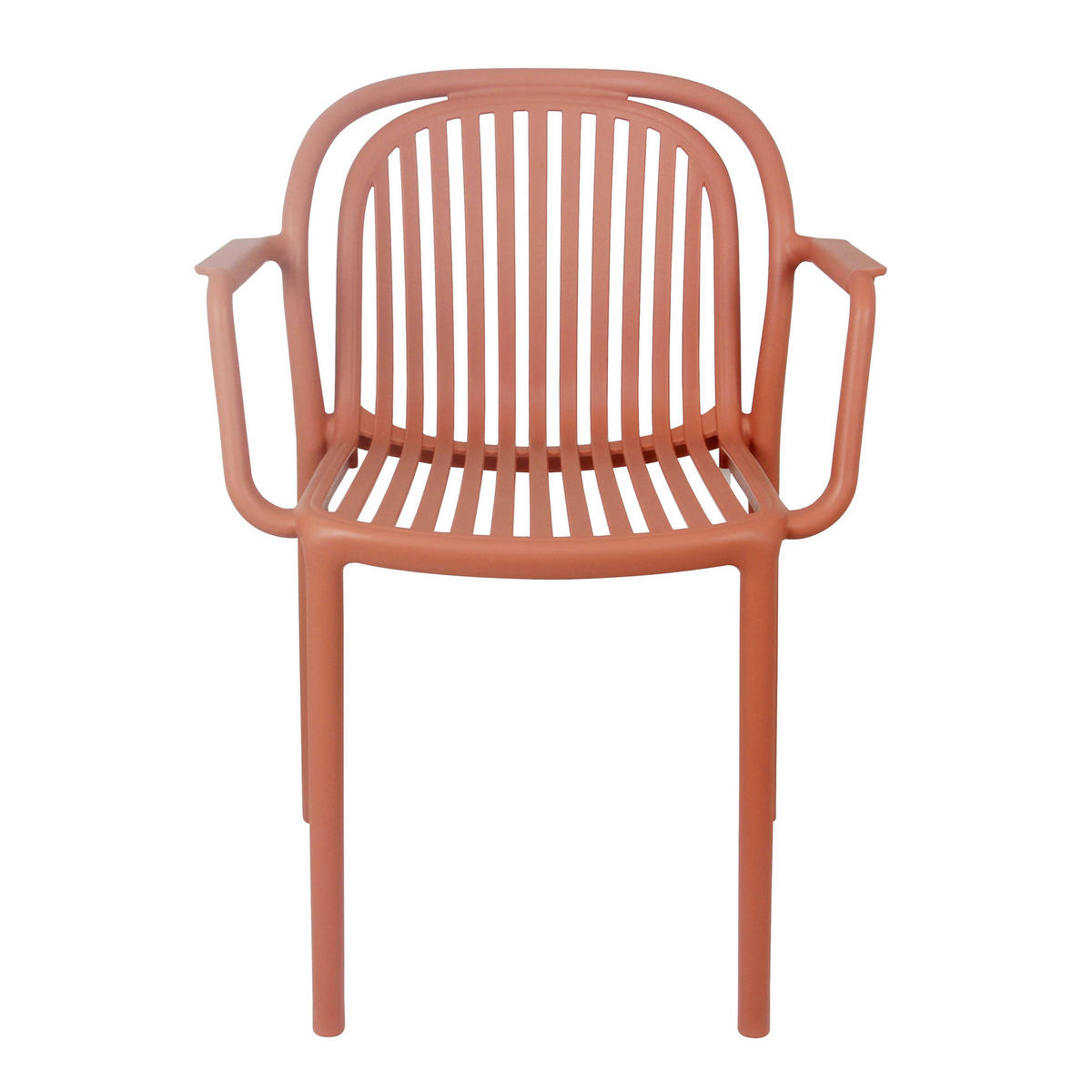 GARTENSTUHL 4-tlg., Terrakotta - Rot, Kunststoff (57/58cm) - Oviala