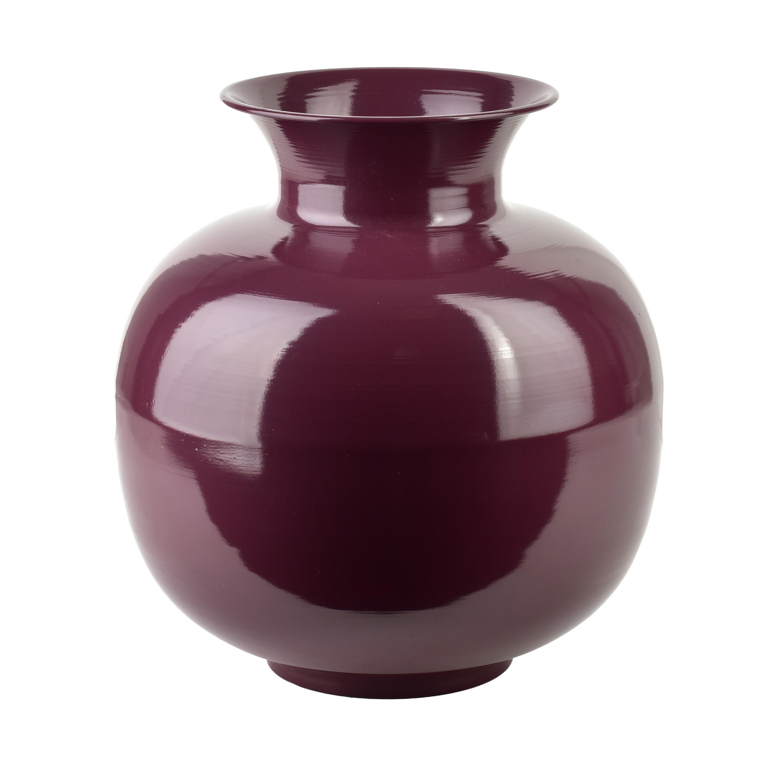VASE Roger Violett 18,5x29xh34 cm Metall - Violett, Metall (34cm) - Mondex