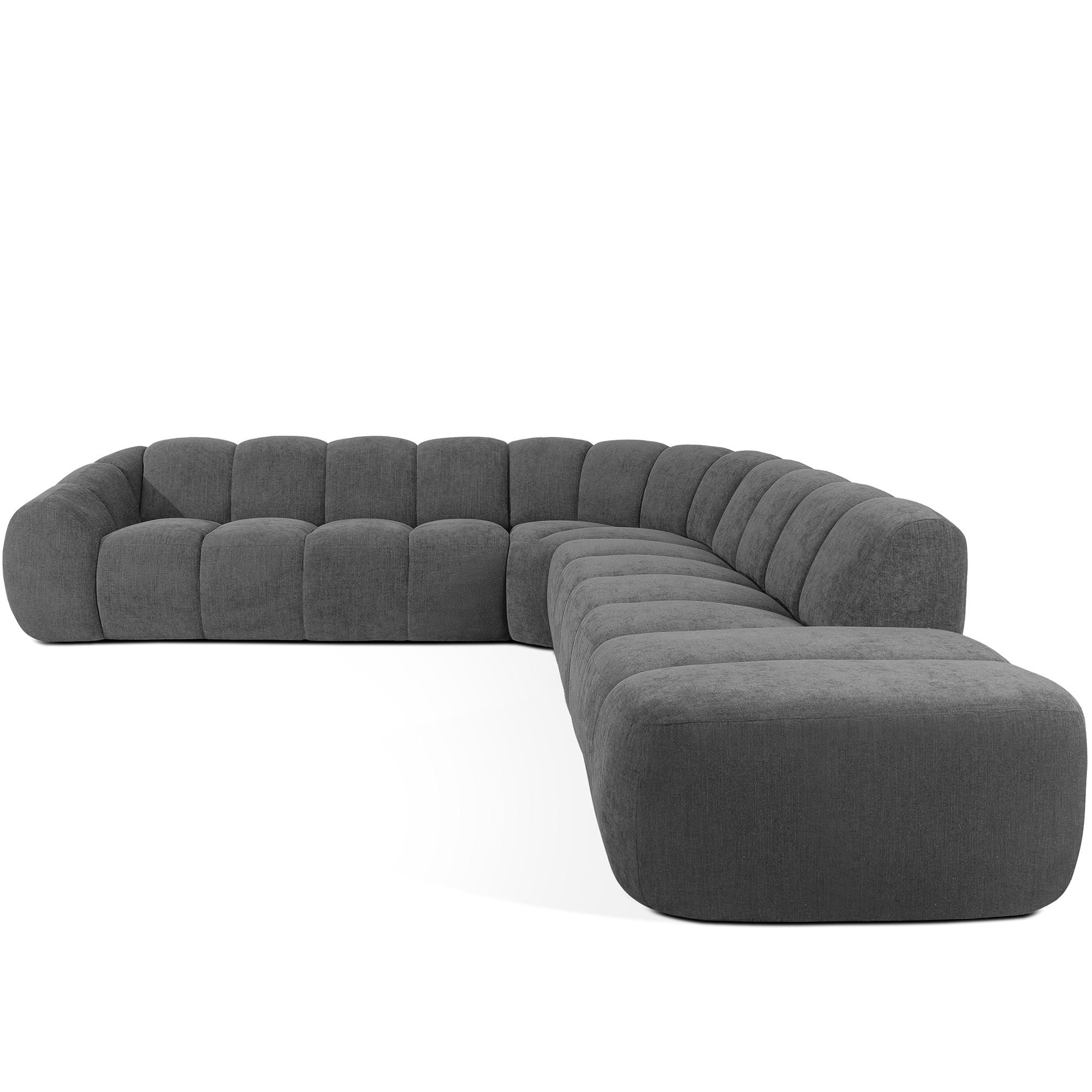 ECKSOFA RECHTS FLAVA, Aschgrau - Grau, Holz/Holzwerkstoff (310/354cm) - KONSIMO®
