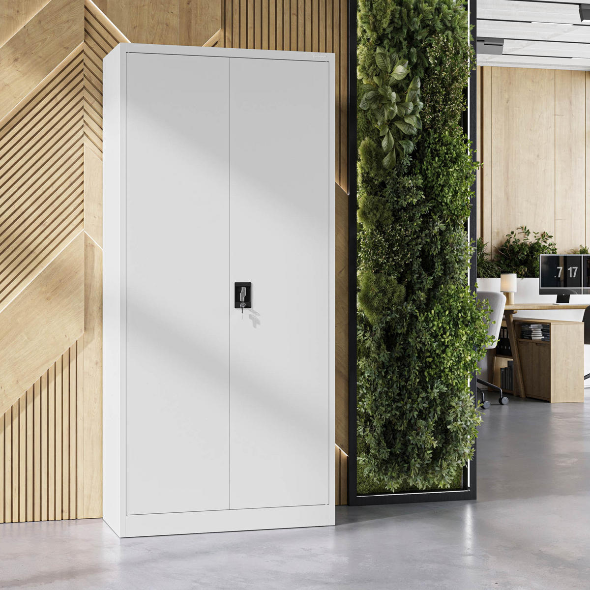 AKTENSCHRANK JAN H - Grau, Metall (90/195/40cm) - Jan Nowak