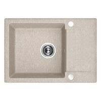 EINBAUSPÜLE Celebes Beige, Einzelbecken, 44/65/18,5 cm - Beige, Stein (44/18.5/65cm) - bad land