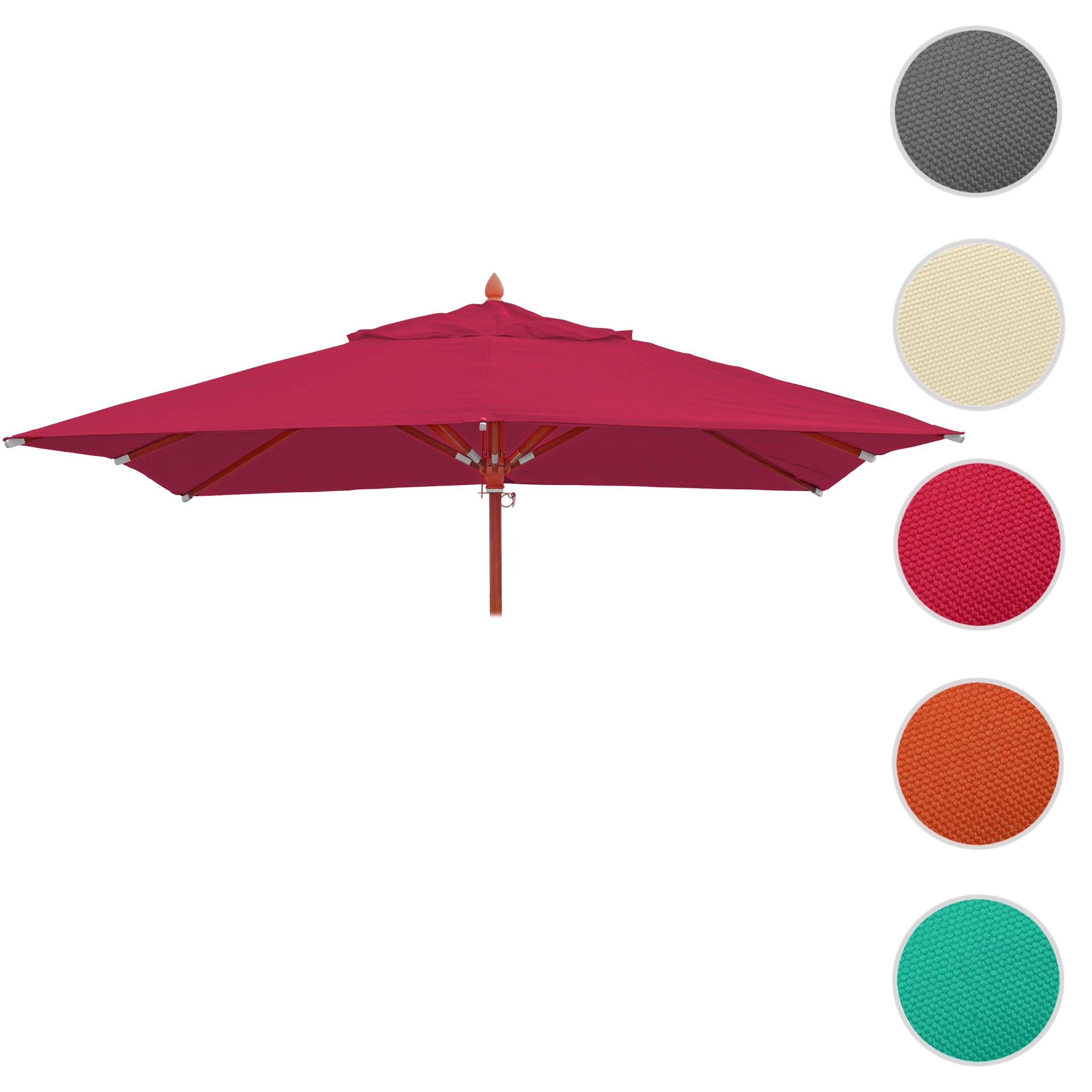 ERSATZ-BEZUG FÜR SCHIRM I Bordeaux - Bordeaux, Textil (300/300cm) - MCW