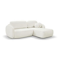 ECKSOFA Olena - Weiß (Sicuro 60) - Weiß, Holzwerkstoff (248/174cm)