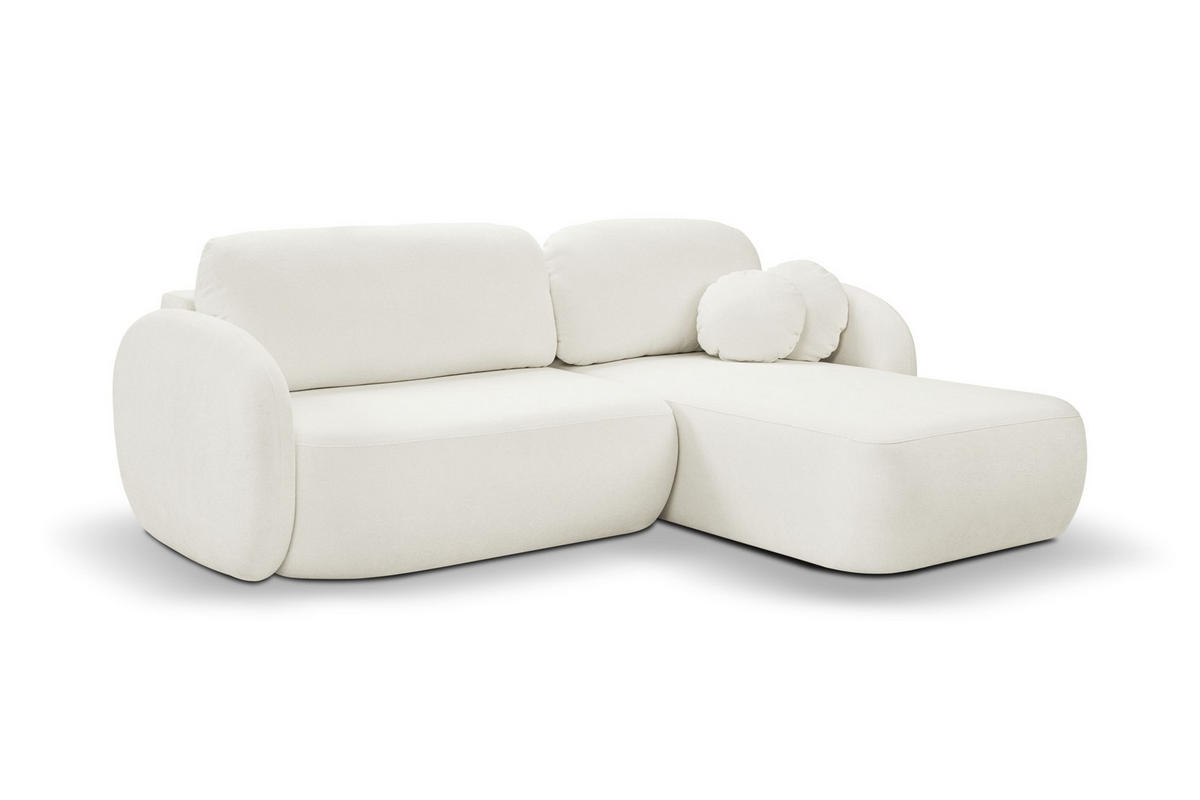 ECKSOFA Olena - Weiß (Sicuro 60) - Weiß, Holzwerkstoff (248/174cm)
