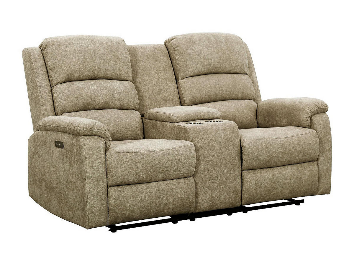 RELAXSOFA - 2 Personen - stoff - taupe Nevers - Taupe, Textil (171/103/95cm) - Vente-Unique