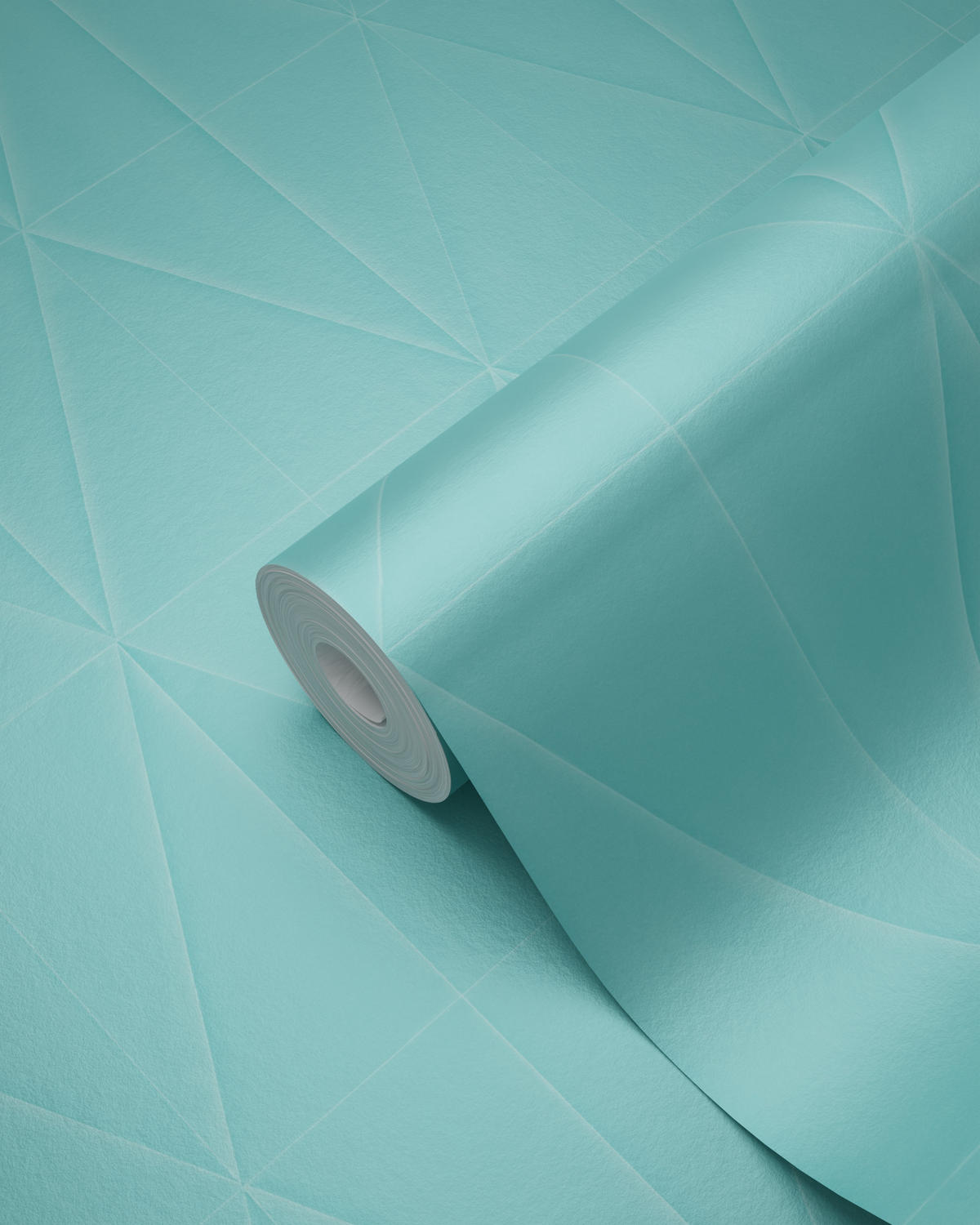 TAPETE grafische Form 53 cm x 10.05 m - Türkis, Papier (53/1000cm) - Origin Wallcoverings