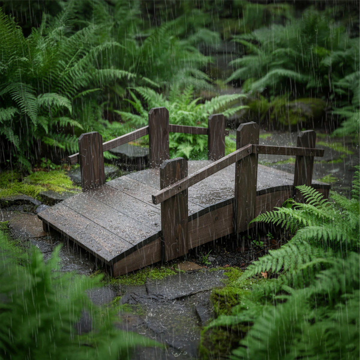 GARTENBRÜCKE - Braun, Holz (70/32/25cm) - Relaxdays