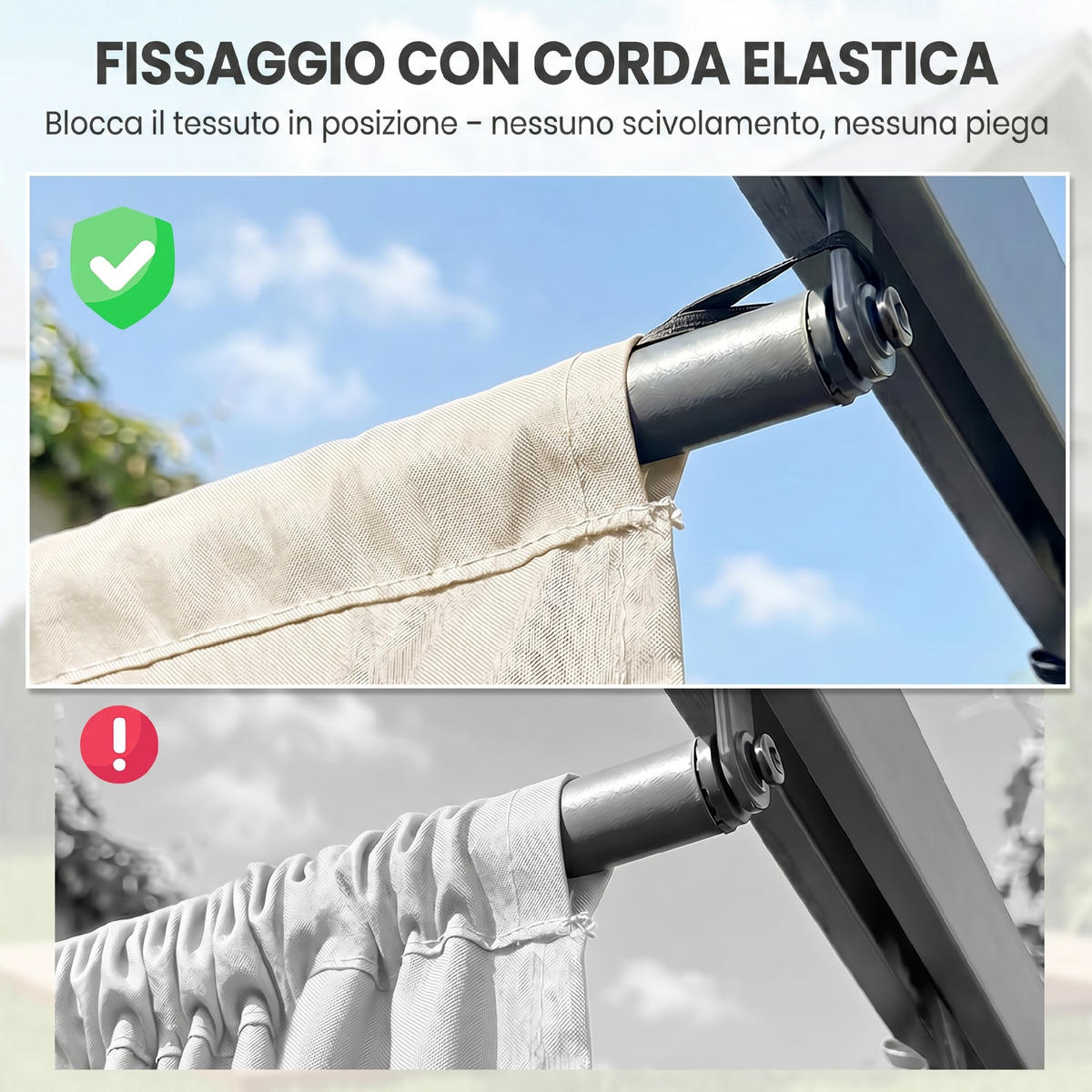 ERSATZDACH, für 3x4 m Pavillon/Pergola aus Polyester, creme - Multicolor, Kunststoff (350/6/260cm) - FORIOUS