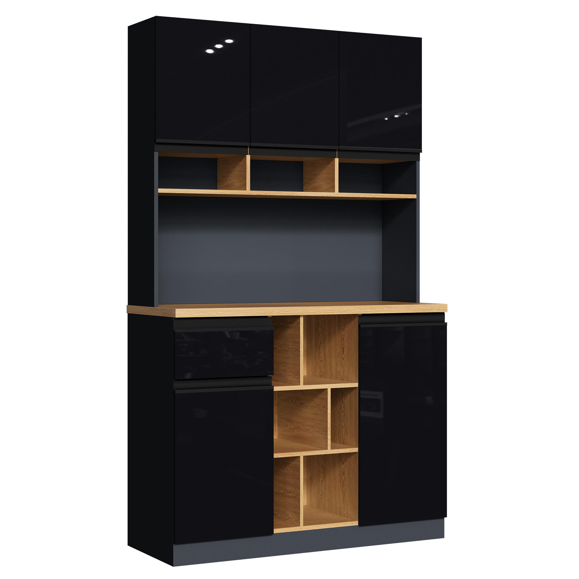 ComfortXL Buffet Schwarz 105x185x45 cm