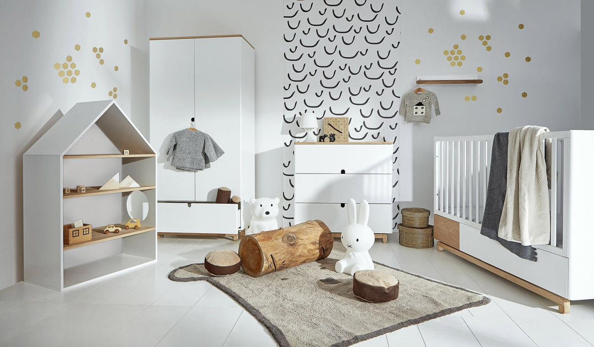KINDERREGAL Nomi - Weiß, Holzwerkstoff (74/120/40cm) - RAUMHIRSCH FURNITURE